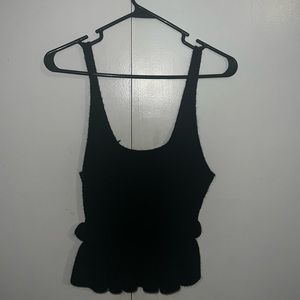Black Knit Crop Top Medium
